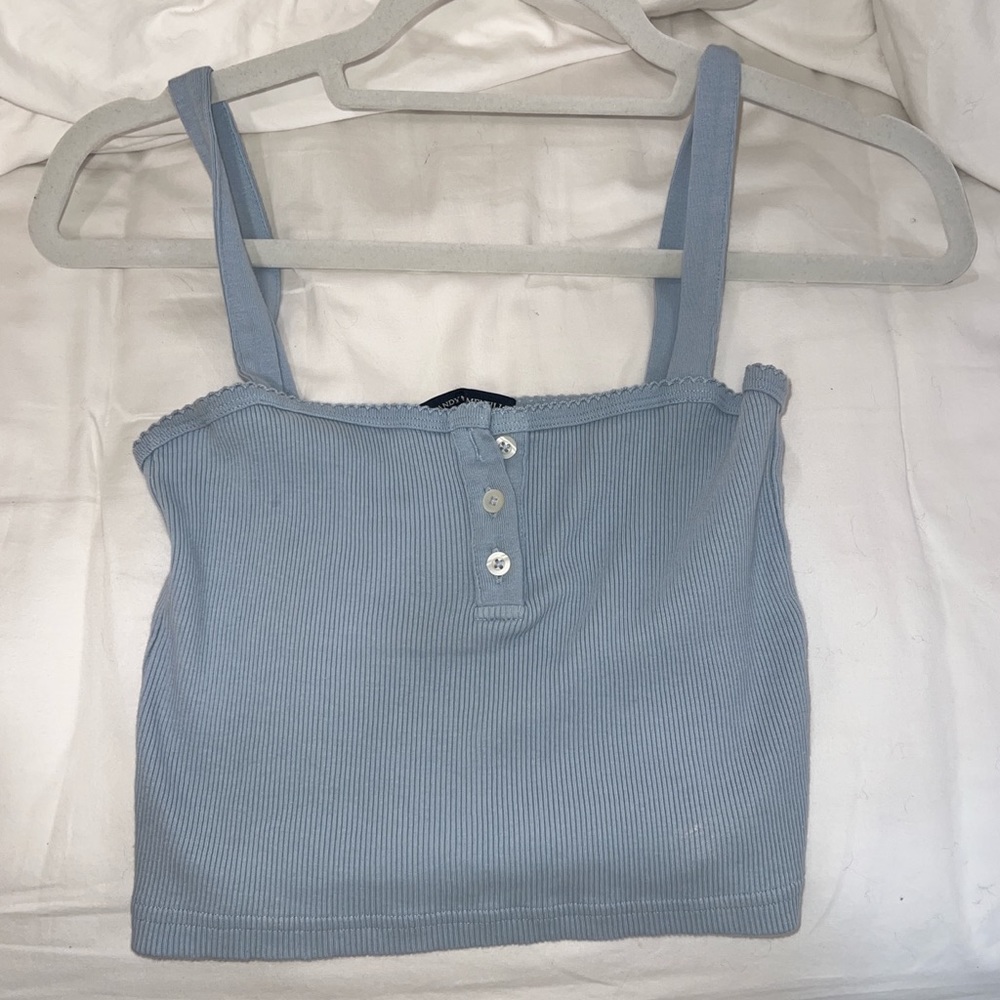 Brandy Melville blue crop tank top 💙🩵